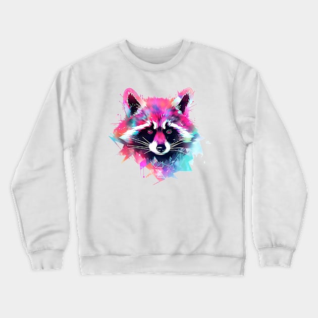 raccoon Crewneck Sweatshirt by skatermoment